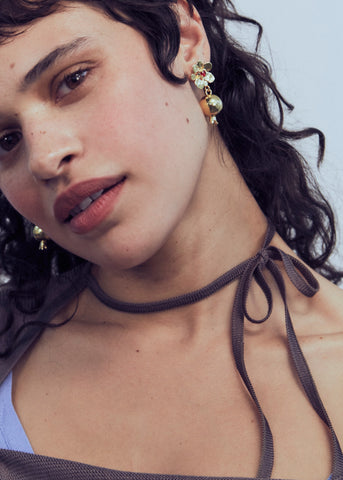 Melograno Earrings in Gold - Rosa