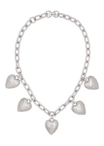 Heart Burn Necklace in Silver