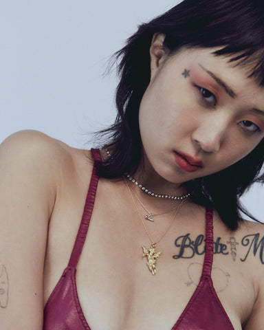 Crystal Choker in Gold