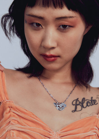 Quiet Friend Necklace in Brass