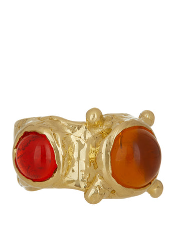 Archive Pulp Ring in Brass - Yellow & Orange