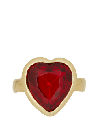 Archive Lovely Ring in Brass - Ruby