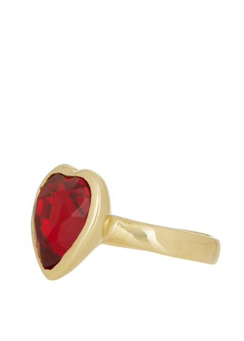 Archive Lovely Ring in Brass - Ruby