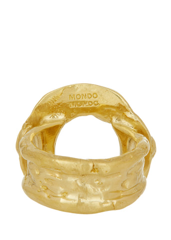 Archive Halo Ring in Brass - Green