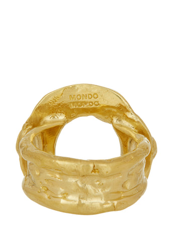 Archive Halo Ring in Brass - Pink & Yellow