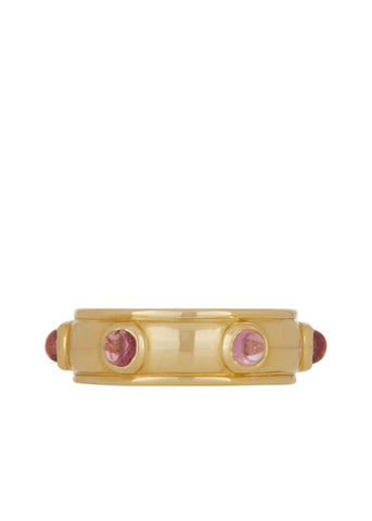 Archive Gold Plated Palmas Ring - Pink Tourmaline