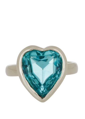 Archive Lovely Ring in Sterling Silver - Aqua