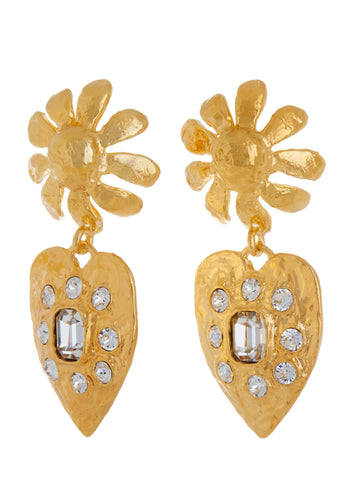 Archive Tropicana Earrings in Gold - Crystal