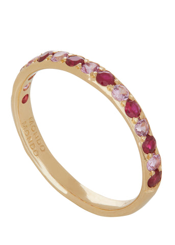 Archive Amador 3mm Pave - Ruby & Pink Sapphire