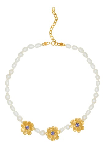 Archive Daisy Pearl Choker - Violet