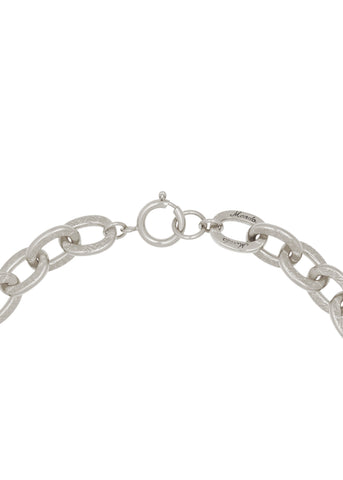 Scroll Chain Necklace in Silver