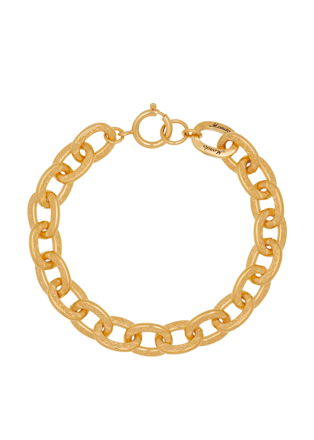Scroll Chain Bracelet in Gold