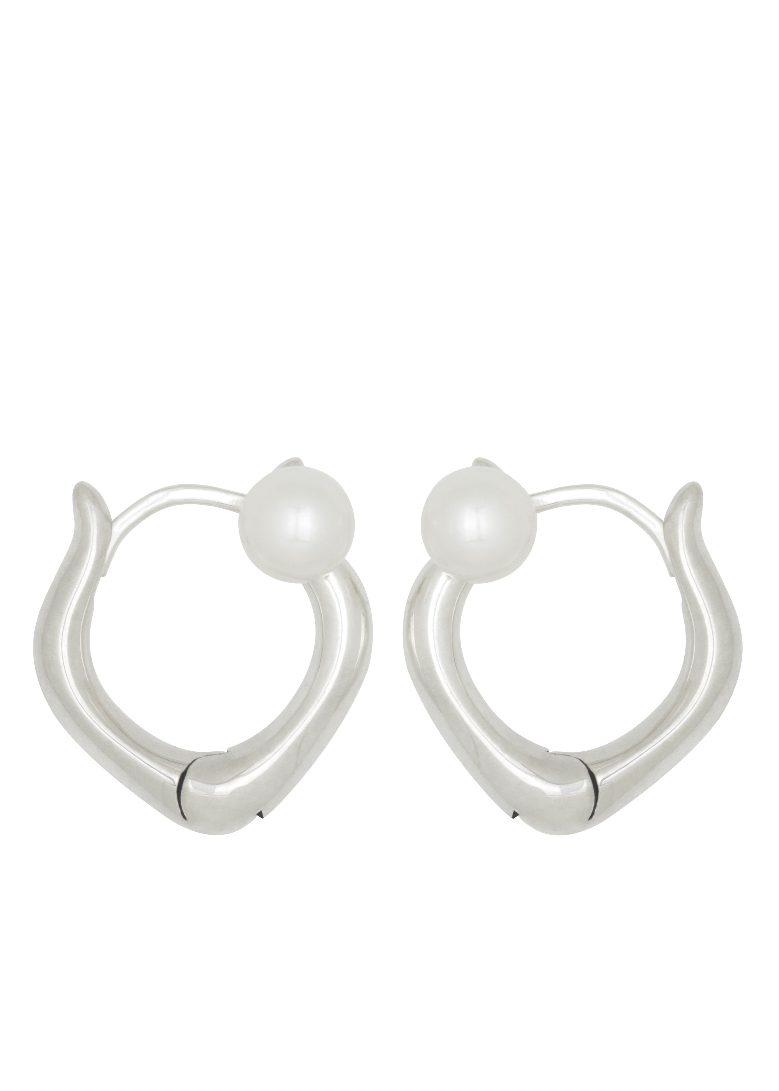 日本未入荷◆MEJURI◆Block Medium Hoops シルバー Mejuri + Mixed Medium Tube Hoops