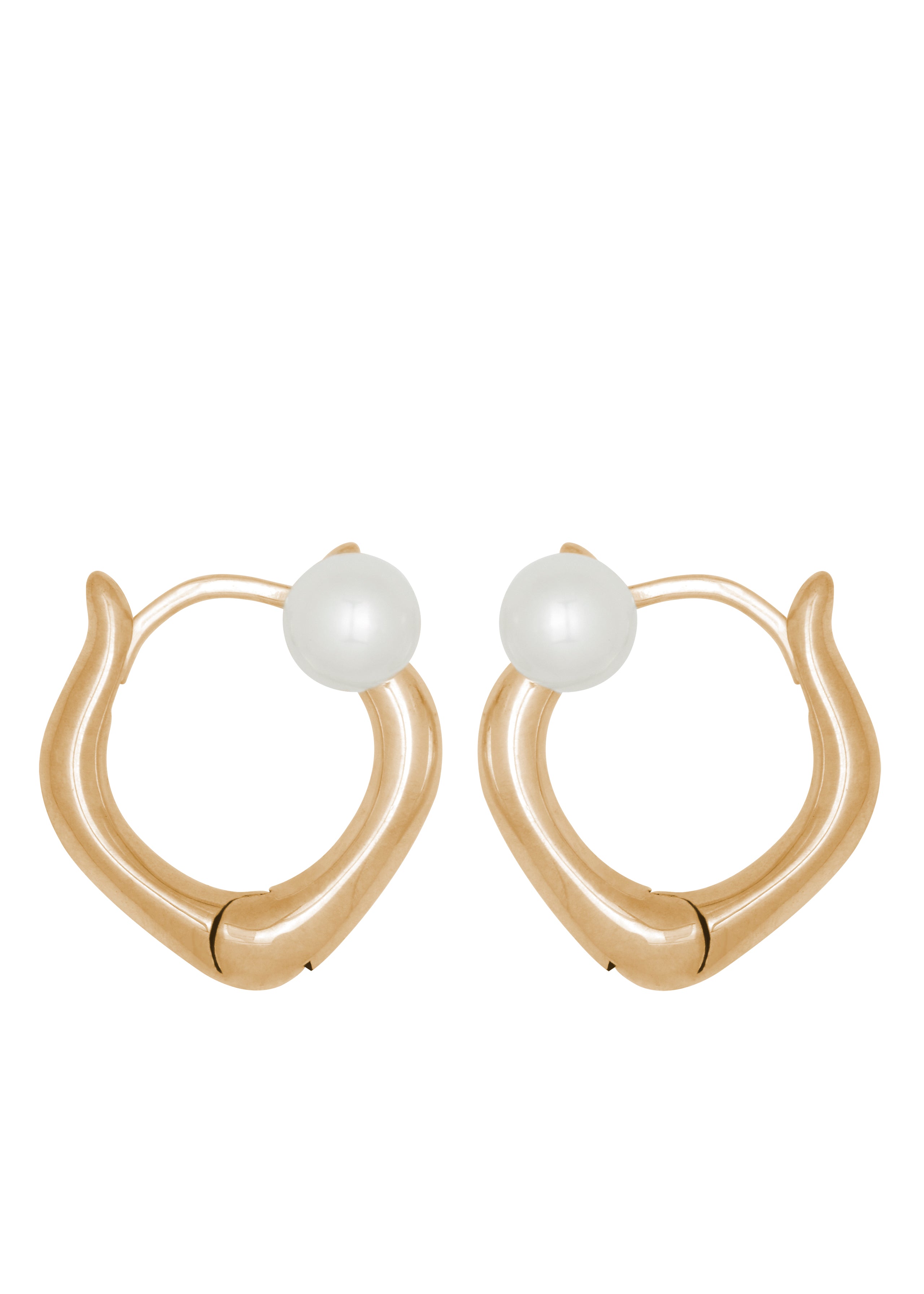 Juju Pearl Hoops in Gold – Mondo Mondo