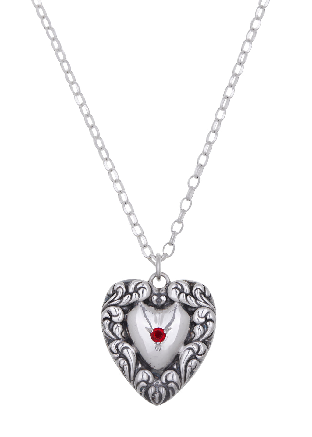 Dorian Ruby Necklace in Sterling Silver