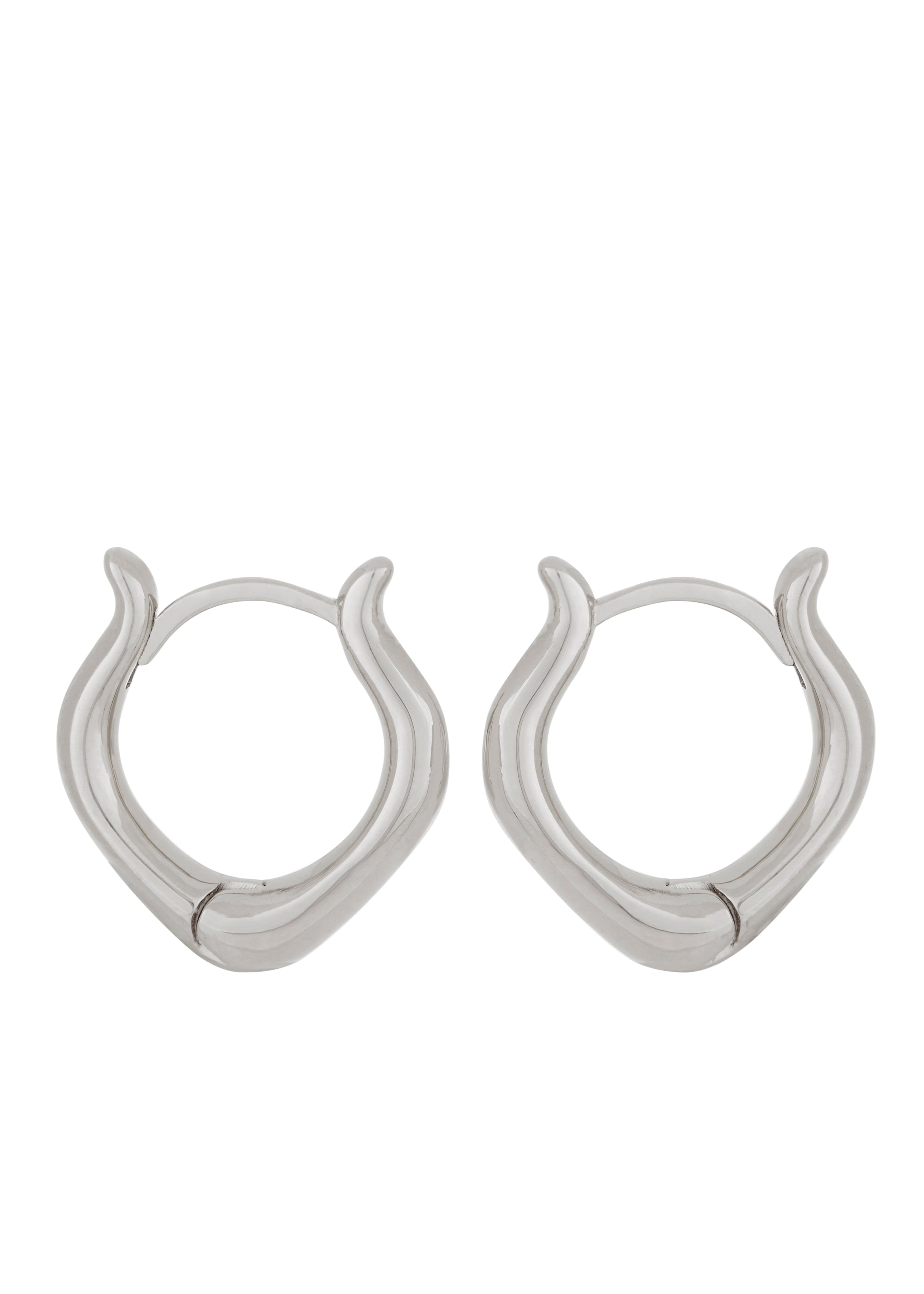 日本未入荷◆MEJURI◆Block Medium Hoops シルバー 18k Gold Vermeil Block Large Hoop Earrings - Jewelry | Mejuri