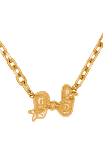 Bow Choker in Gold