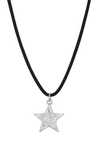 Star Pacha Cord Necklace in Silver