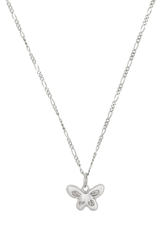 Butterfly Charm Necklace in Silver