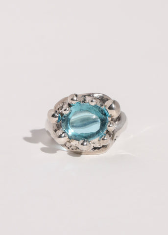 Atrium Ring in Sterling Silver - Aqua