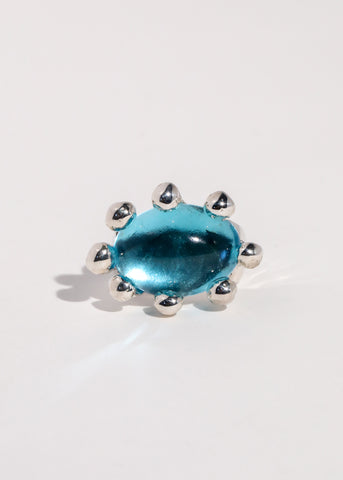 Diva Ring in Sterling Silver - Aqua