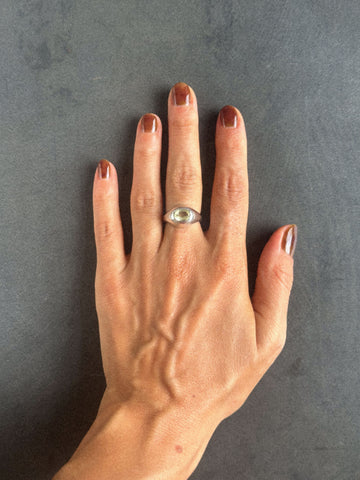Palatial Ring in Sterling Silver - Lemon Quartz