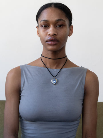 Pacha Cord Necklace in Silver - Lizard