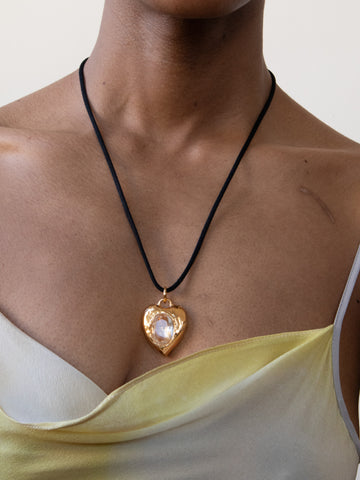 Pacha Cord Necklace in Gold - Crystal