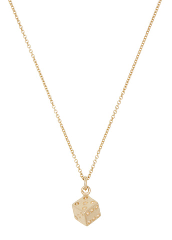 Dice Necklace in 14k - Solid