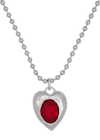 Pacha Necklace in Silver - Ruby