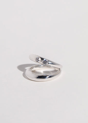 Paradox Ring in Sterling Silver - Crystal