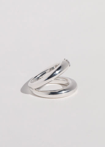Paradox Ring in Sterling Silver - Crystal