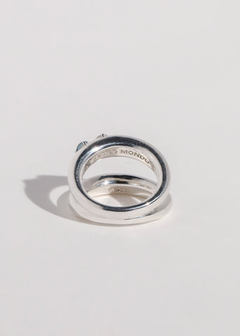 Paradox Ring in Sterling Silver - Peridot/Aquamarine