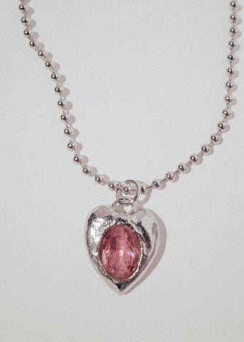 Pacha Necklace in Silver - Light Rose