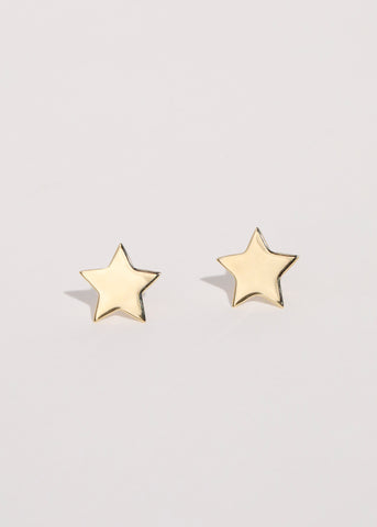 Star Studs in 14k