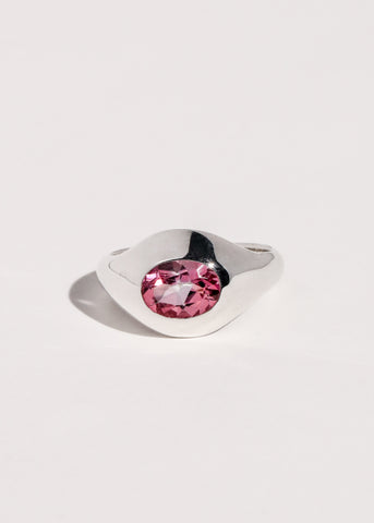 Palatial Ring in Sterling Silver - Pink Topaz