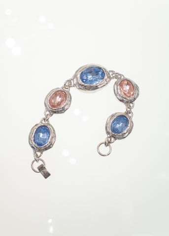 Archive Monsieur Bracelet in Silver - Blue/Rosa