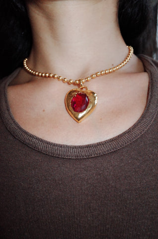 Pacha Necklace in Gold - Ruby