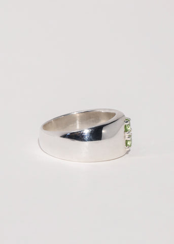 Radio Ring in Sterling Silver - Peridot