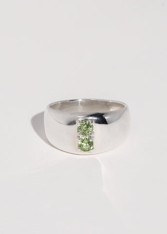 Radio Ring in Sterling Silver - Peridot
