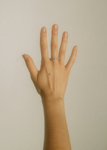 Princess Pave Ring - Blue/Rose