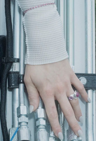 Crystal Bracelet in Silver - Rosa
