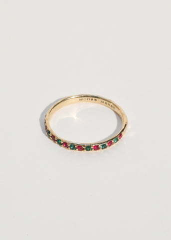 Archive Amador 2mm Pave - Emerald & Pink Sapphire