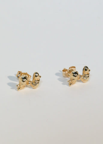 Archive Mini Bow Studs in 14k