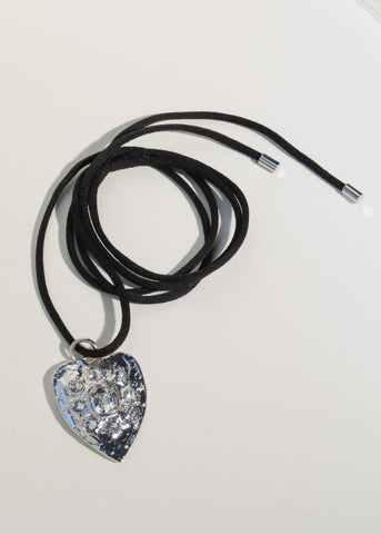 Archive Tropicana Cord Necklace in Silver - Crystal