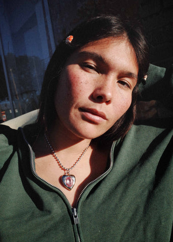 Pacha Necklace in Silver - Light Rose