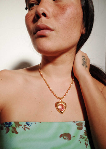 Pacha Necklace in Gold - Light Rose