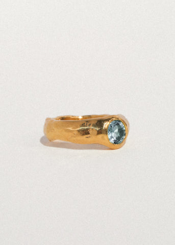 Zap Ring in Gold Vermeil - Blue Topaz