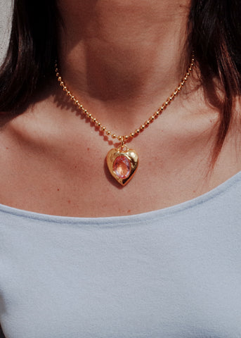 Pacha Necklace in Gold - Light Rose