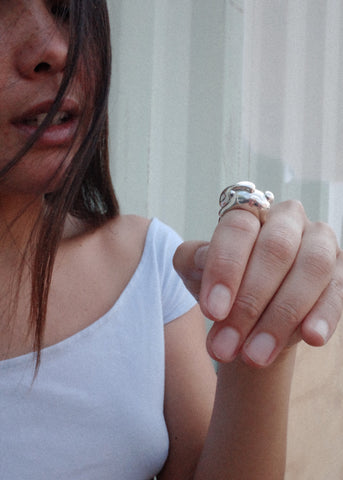 Bunny Ring in Sterling Silver